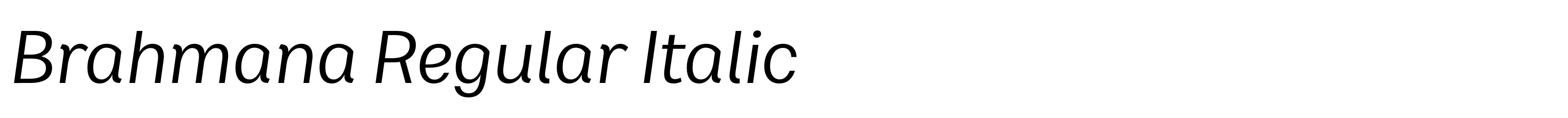Brahmana Regular Italic